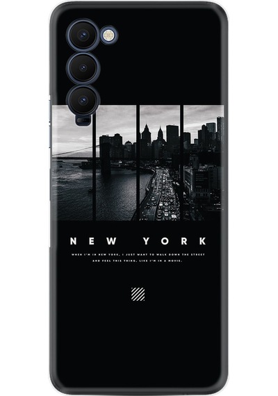 Tecno Camon 18P Kılıf Silikon Desen New York 1612