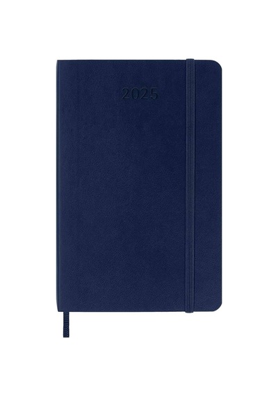 Moleskine 12 Ay Haftalık Ajanda Cep Boy 9x14 Cm Yumuşak Kapak Safir Mavi Safir Mavisi