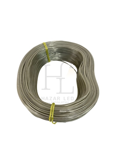 2 Pin Jst Elektrik Kablosu 2'li Şerit Led Kablo 2x0,22mm Şeffaf Kalaylı %100 Bakır Kordon Kablo 100m