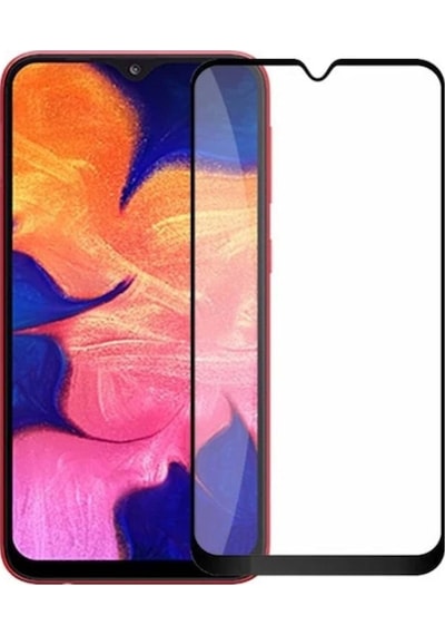 Samsung Uyumlu Galaxy A10E Tam Kaplayan Temperli Ekran Koruyucu Cam