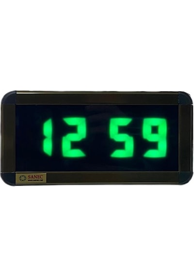 Dijital Led Duvar Ve Masa Saati - Yeşil Kasa Ölçüleri: 7x17 Cm