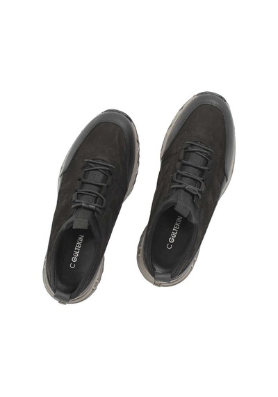 Erkek Siyah Nubuk Deri Sneaker