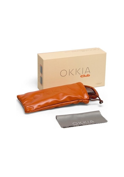Okkia Club Ischıa Siyah Lens Polarize Güneş Gözlüğü Bal Rengi