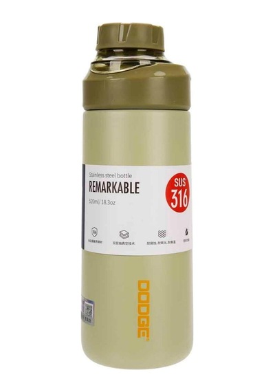 Dodge Fit Çelik Termos Matara 520ml Yeşil Yeşil