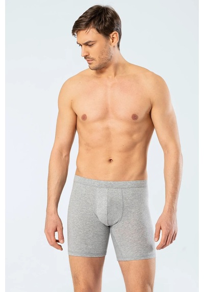 Cacharel 1336 Erkek Bel Bantlı Likralı Uzun Paçalı Boxer-gri Gri