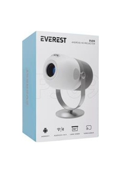 Everest Pj09 Beyaz Mini Taşı 1280-720p 4500 Lüm 150 Ansıl Android 9.0 Ekran Yansıtma Hd Projeksiyon