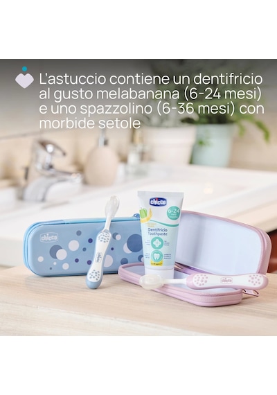 Chicco Diş Fırçası Seti 6+ Ay Blue
