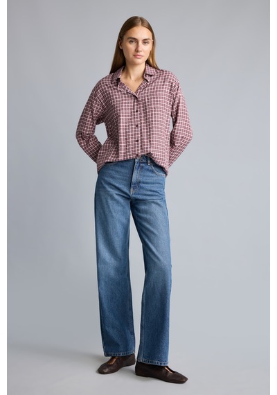 Defacto Regular Fit Klasik Yaka Kareli Flanel Uzun Kollu Gömlek F9082ax26aubr98 Bordo-br98