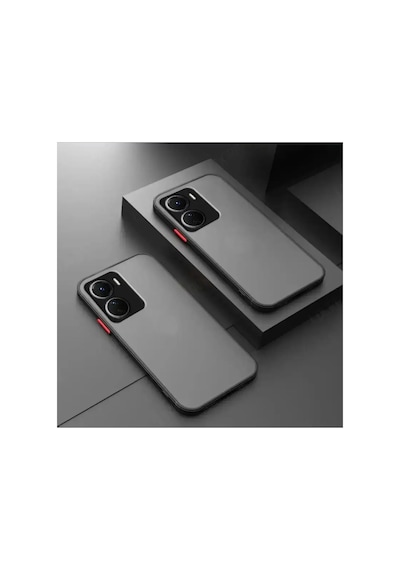 Fibaks Redmi 13c-poco C65 Uyumlu Kılıf Mat Parmak Izi Yapmaz Kamera Korumalı Renkli Tuşlu Silikon