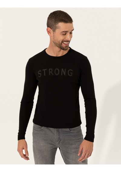 Pierre Cardin Erkek Siyah Triko Kazak 50241443-vr046 Siyah