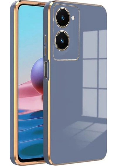 Newface - 825 - Vivo Y18 Kılıf Volet Silikon - Ece-umay - - Mavi