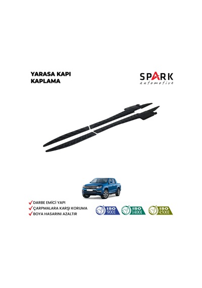 Volkswagen Amarok 2010-2022 Yıl Aralığı Uyumlu Yarasa Kapı Kaplama 6 Parça Siyah