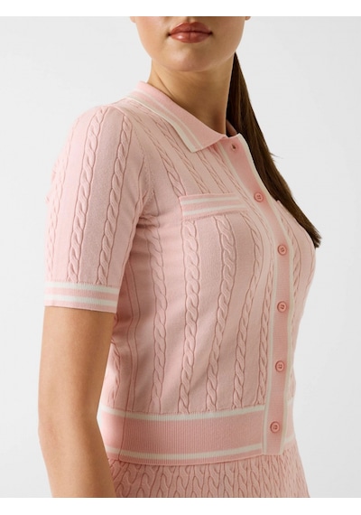 Guess Shari Polo Hırka Triko Kadın Pembe Hırka V6rr02z4652-g66e Pembe