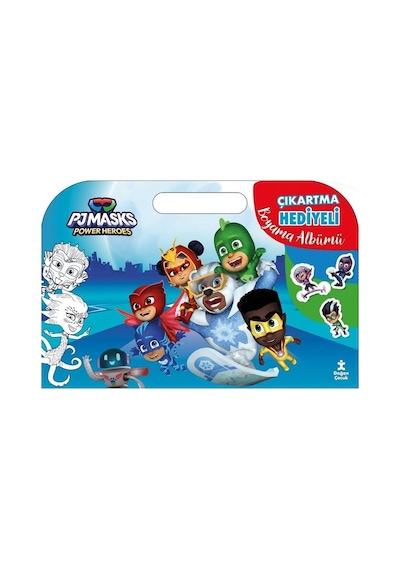 Pjmasks Power Heroes - Çıkartma Hediyeli Boyama Albümü- Doğan Çocuk