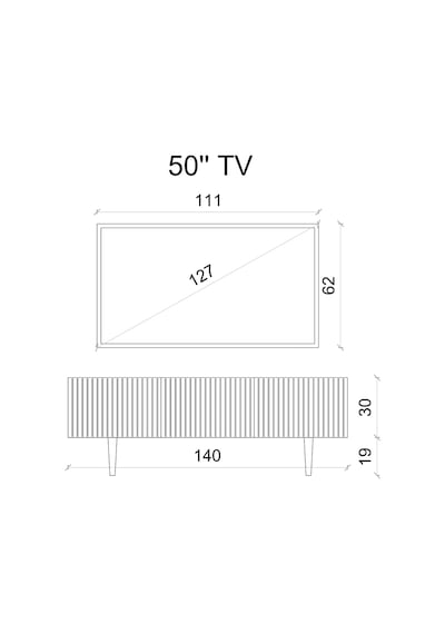 Capella Beyaz Country Mdf 3 Kapak Duvara Monte 140 Cm Tv Ünitesi