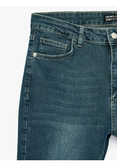 Koton Skinny Michael Yeşil Erkek Jean Pantolon 7wam40084nd
