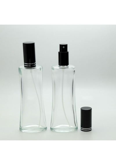 Boş Parfüm Şişesi 100 Ml 10 Adet Siyah Kapak Metal Valf Eyfel Boş Şişe