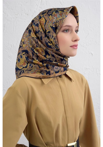 Armine Sura İpek Eşarp -2025/2026 -9416 Lacivertt