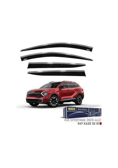 Niken Kia Sportage Cam Rüzgarlığı Kromlu 4&apos Lü 2023+ Sonrası