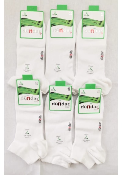 Dündar Plus 4605 Erkek Bambu Patik Çorap 6 Adet Beyaz 10 Dündar Plus 4605 Erkek Bambu Patik Çorap 6 Adet Beyaz 10