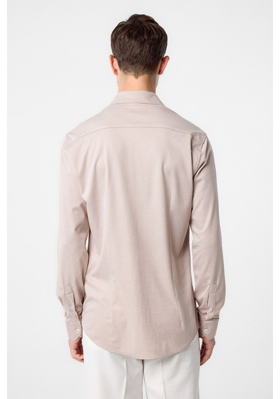 Antioch Slim Fit Erkek Gömlek Bej