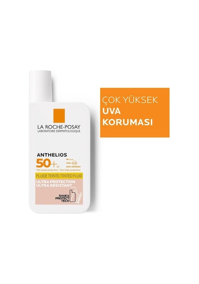 La Roche Posay SPF 50+ Anthelios Shaka Tinted Fluid Renkli Güneş Kremi 50 ML La Roche Posay SPF 50+ Anthelios Shaka Tinted Fluid Renkli Güneş Kremi 50 ML