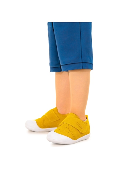 Kiko Kids Daffy Cırtlı Erkek Bebek İlk Adım Panduf Ayakkabı Sarı