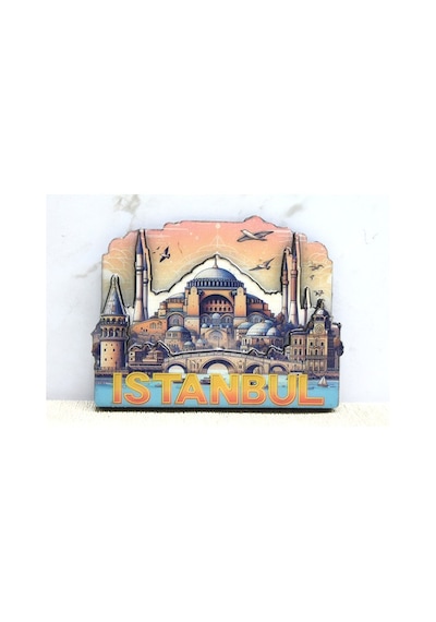 Ahşap İstanbul Temalı Magnet 89799691
