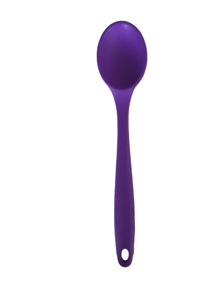 Pink Rose Bybirgül Büyük Boy Yanmaz Yapışmaz Silikon Spatula Kaşık Hamur Sıyırıcı Spatula Mor 3lü Set