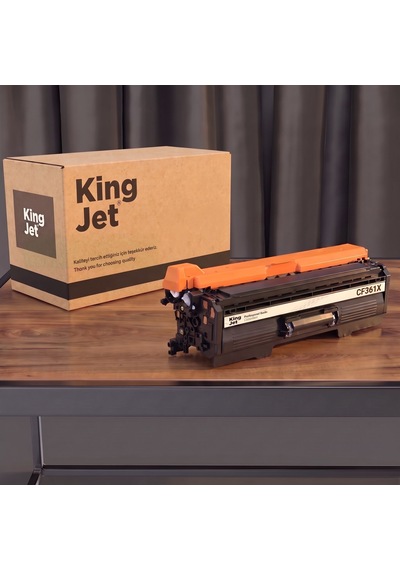 Kingjet Hp Uyumlu  508x Cf361x Mavi Yüksek Kapasiteli Tekli Çipli Uyumlu  Toner Color Laserjet Enterprise Mfp M577dn