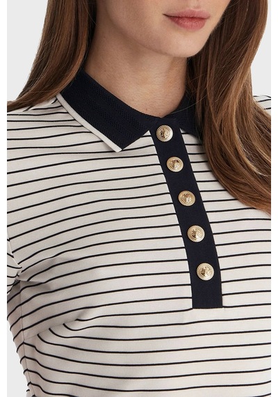 Guess W6gk14k2948 Ss Polo Nk Alphonsin Kadın Elbise Beyaz