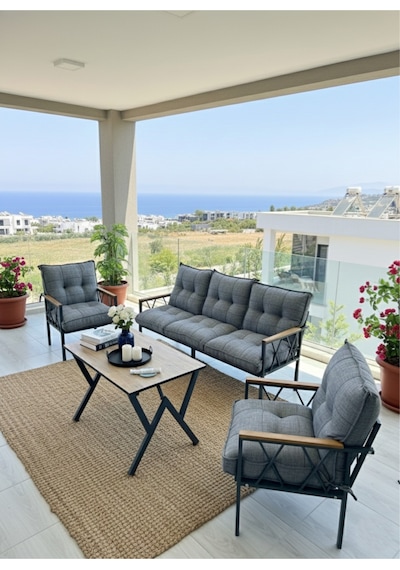 Ard & Garden Miray 311 Masalı Gri Fermuarlı Bahçe Balkon Takımı, Salon, Teras- Berjer Düğmeli Metal Çay Seti Gri Ard & Garden Miray 311 Masalı Gri Fermuarlı Bahçe Balkon Takımı, Salon, Teras- Berjer Düğmeli Metal Çay Seti Gri