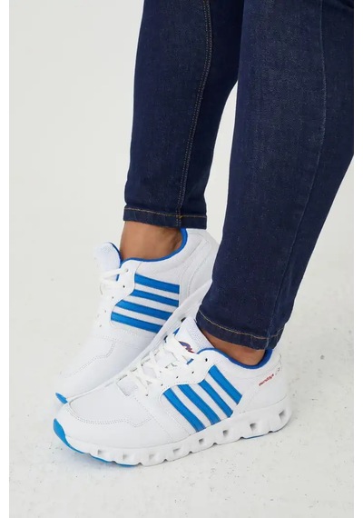 Papucumun Dünyası Erkek Sneaker Anatomik Comfort Taban Koşu Yürüyüş Spor Ayakkabısı Beyaz - Mavi Papucumun Dünyası Erkek Sneaker Anatomik Comfort Taban Koşu Yürüyüş Spor Ayakkabısı Beyaz - Mavi