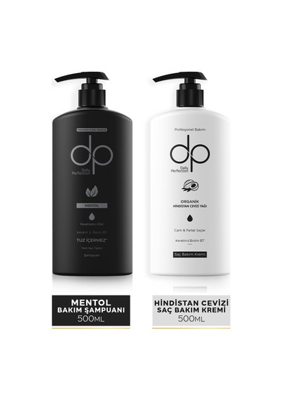 Dp Daily Perfection Şampuan Mentol 500 ML & Saç Kremi Organik Hindistan Cevizi 500 ML