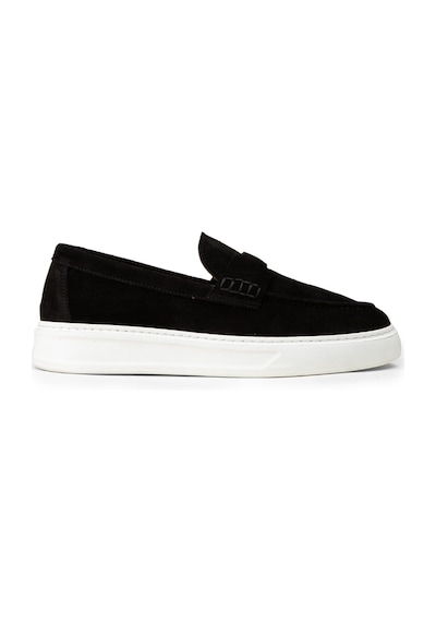 Deery Erkek Hakiki Süet Siyah Loafer Ayakkabı - 02043msyhp02