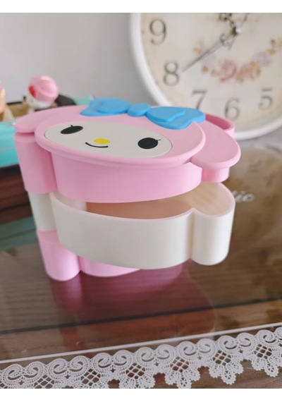 My Melody Şekilli Çekmeceli Düzenleyici Kutu Beyaz
