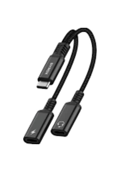 Type-c Converter, Type-c To 1x Şarj & 1x Kulaklık Aux , 2 Si 1 Arada Adaptör Kulaklık Ve Şarj