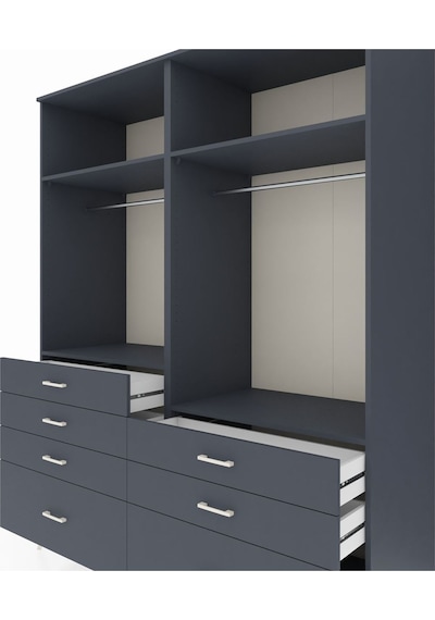 Kronos Gardrop 4 Raflı 7 Çekmeceli 2 Askılı 176x59x221 Antrasit-antrasit Antrasit Kronos Gardrop 4 Raflı 7 Çekmeceli 2 Askılı 176x59x221 Antrasit-antrasit Antrasit