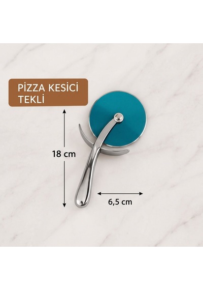 Çelik Pizza Kesici Gümüş