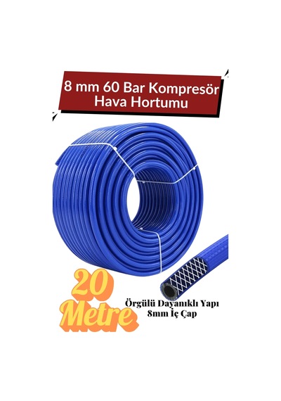 20 Metre Kompresör Hava Hortumu 8 Mm Termo Hortum Mavi Thermo Hortum Basınca Dayanıklı Hortum 20 Metre Kompresör Hava Hortumu 8 Mm Termo Hortum Mavi Thermo Hortum Basınca Dayanıklı Hortum