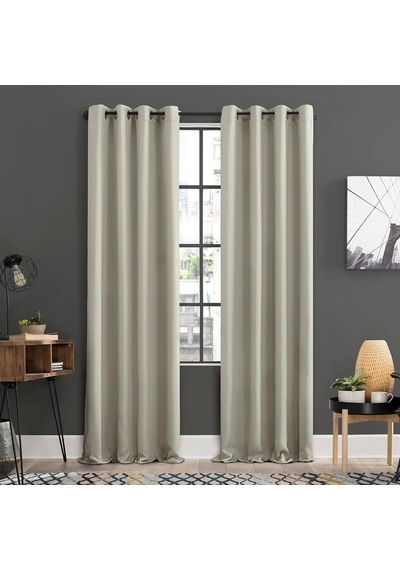 Soho 2'li Paket Karartma Enerji Verimli Gromet Perde Panel Çifti, 137,16 Cm X 213,36 Cm, İnci