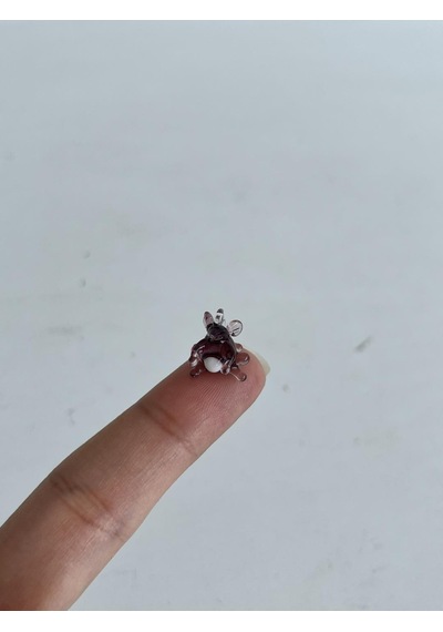 El Yapımı Mini Murano Cam Fare Biblo A114-03
