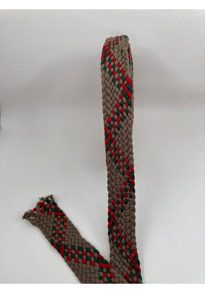 Paşateks 4 Cm Örme Kemer Şerit-1 Metre Çantalarda,kemer Olarak Kullanılmaktadır -kahve