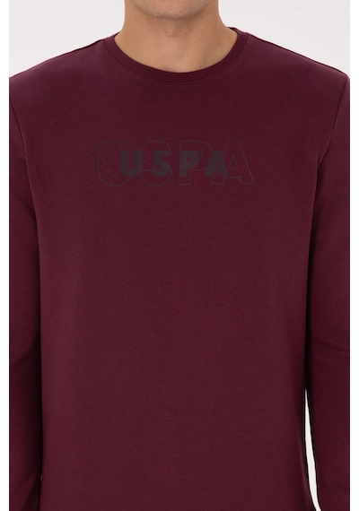 U.S. Polo Assn. Erkek Regular Fit Bisiklet Yaka Bordo Sweatshirt 50316372-VR177