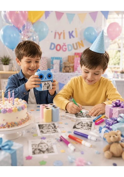 Lb S5 Printer Kamera Mavi Çok Renkli