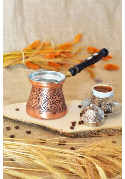 Sedef Kulplu Cezve 5 Kişilik
