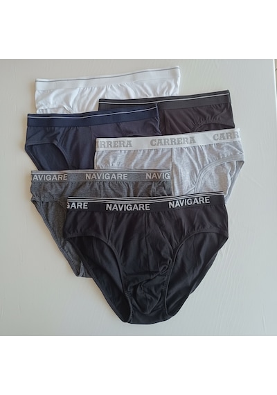 Bonbon Erkek 6'lı Paket Karışık Renk Slip Bb2629 Siyah