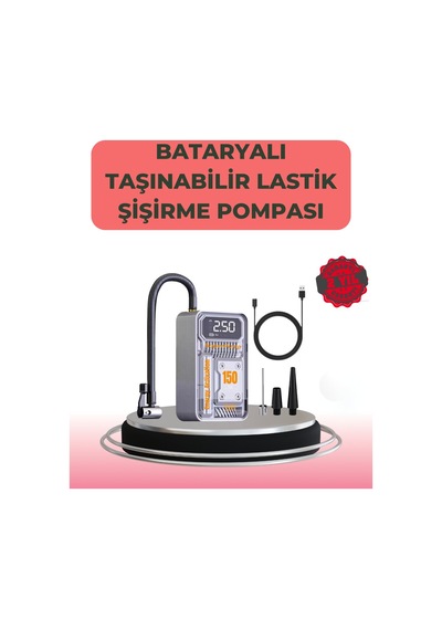 Çok Fonksiyonlu Araç Bisiklet Top Uyumlu Elektrikli Hava Pompası Standart