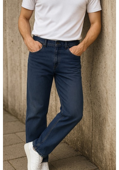 Cedy Denim Regular Fit Jean Martin Yüksek Bel Standart Kesim Esnek Kot Pantolon C336 Mavi