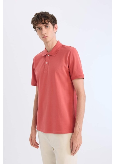 DeFacto %100 Pamuk Regular Fit Polo Yaka Kısa Kollu Basic Düz Pike Kumaş Tişört C1293AX25SPOG368